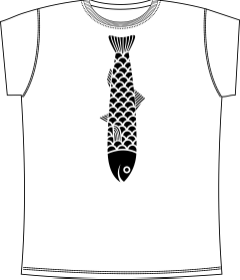 Галстук Рыба White, рыбак, рыбалка